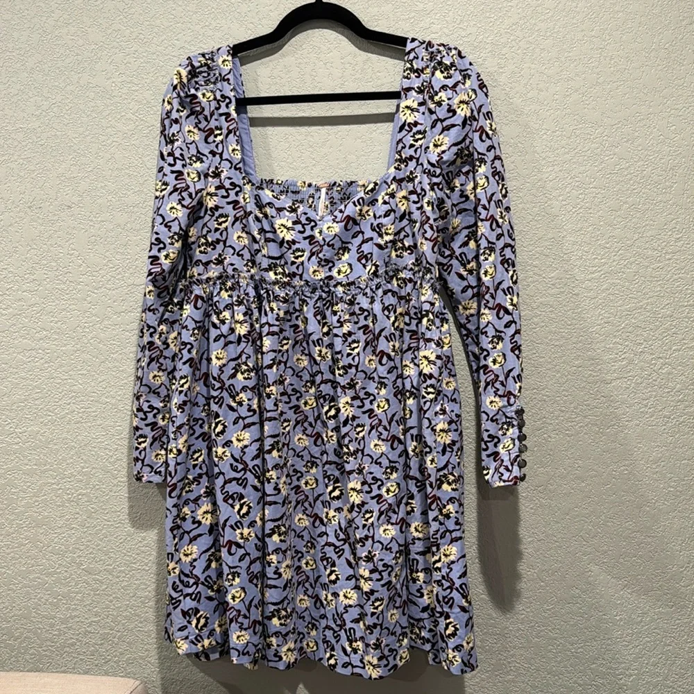 FREE PEOPLE NWOT Long Sleeve Floral Dress - Picture 2 of 10